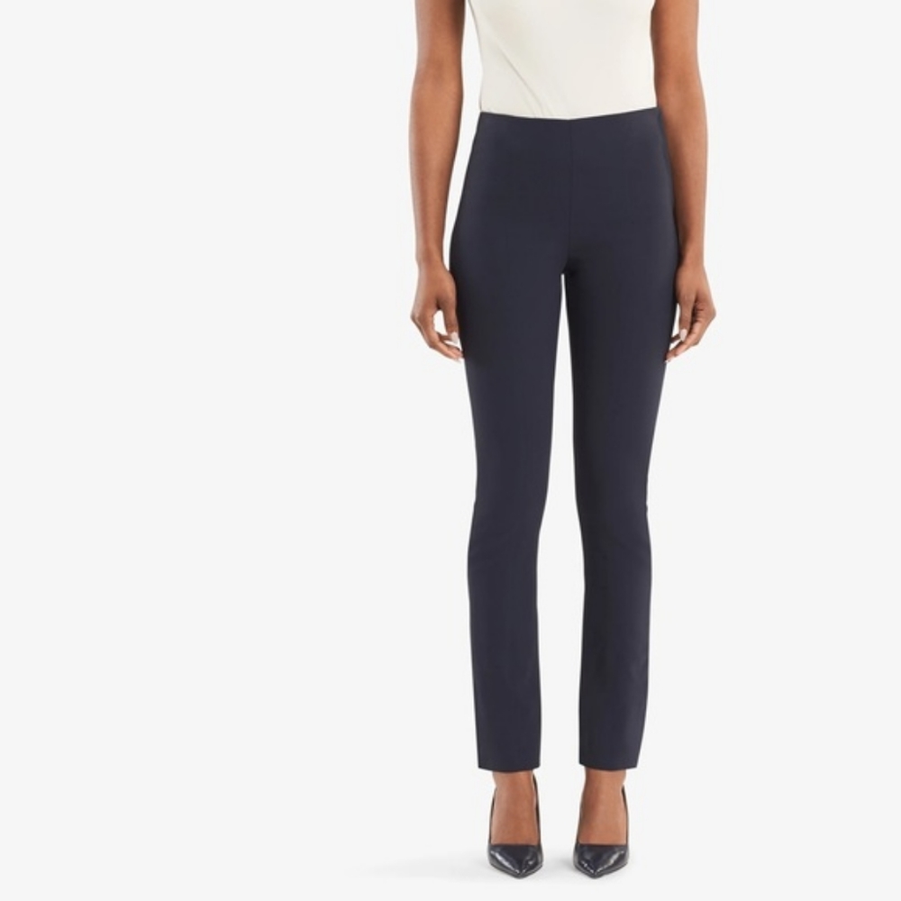 MM. LAFLEUR Size 10 Foster Pant Everstretch Navy Blue Women's Straight Leg Pants